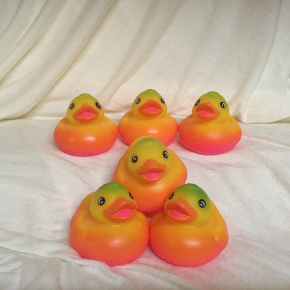 Rainbow Rubber Duckies 6 Rubber Duck Patterened By Luvaduckie