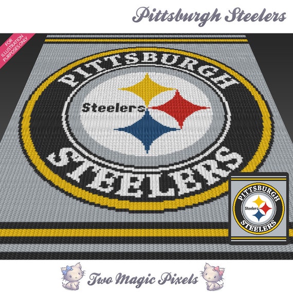 Pittsburgh Steelers crochet graph/pattern PDF by TwoMagicPixels