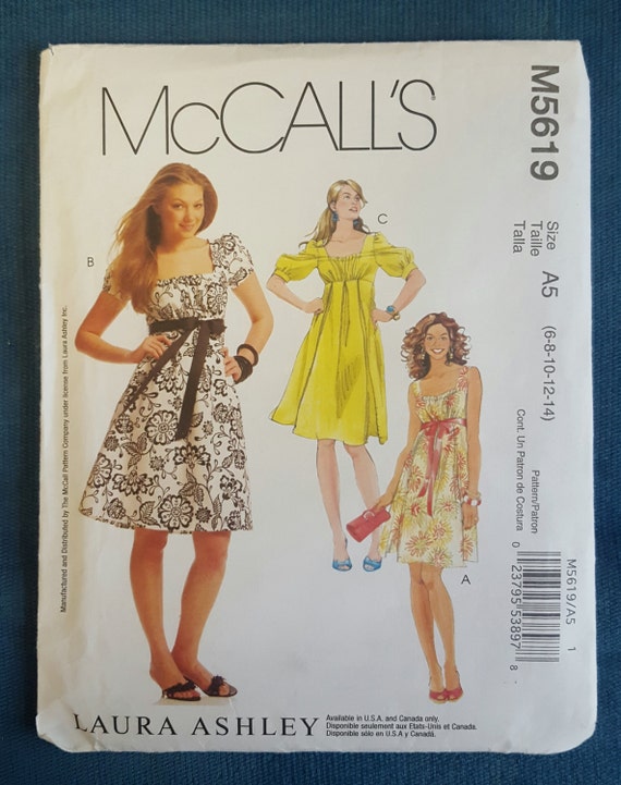 McCall's M5619 Laura Ashley Summer Dress Sewing Pattern