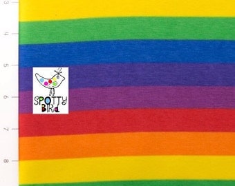 FLASH SALE!! Rainbow Stripe Jersey Fabric UK