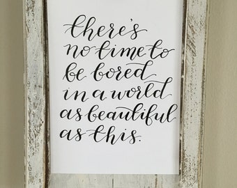 Joanna Gaines hand lettered calligraphy print calligraphy