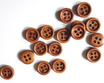 Natural 4 Hole Scrapbooking Sewing Wood Buttons (Pack of 12 Pices) main image 1