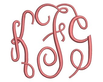 Master Circle Monogram Embroidery Font 4 Sizes Machine BX Embroidery Fonts Embroidery Monogram Fonts 3 Letter Monogram - Instant Download