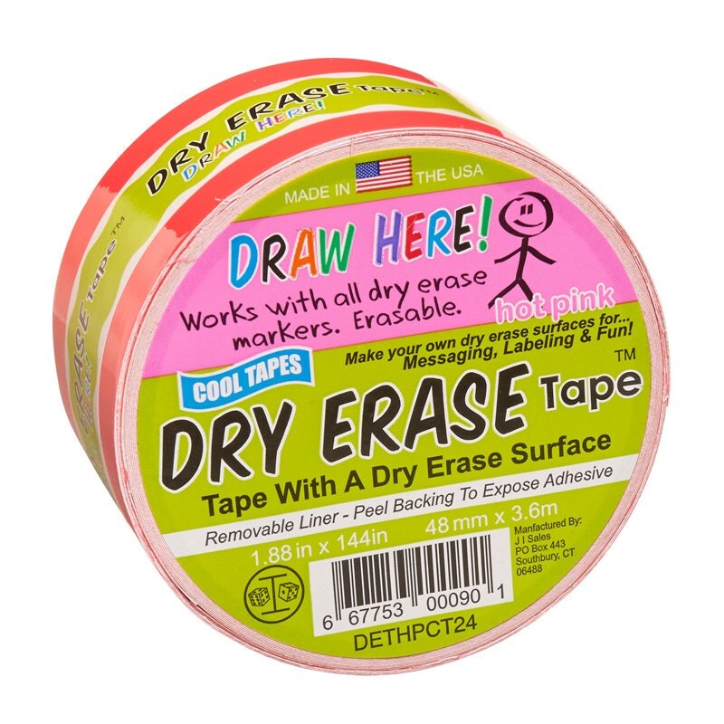 Hot Pink DryErase Tape 2