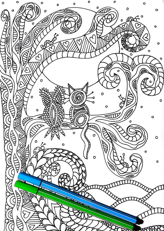 Best Friends 1 Adult Coloring Book Page Printable Instant