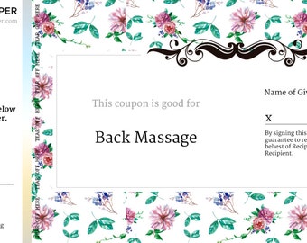 Items similar to Free Back Rub Tickets - Love Coupon on Etsy