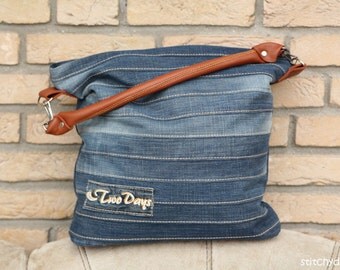 Sewing pattern for the stylish "Chobe" hand bag - ideal for upcycling an old pair of jeans