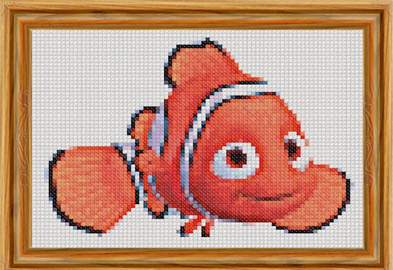 Finding Nemo Cross Stitch Pattern Cartoon Disney Needlecraft