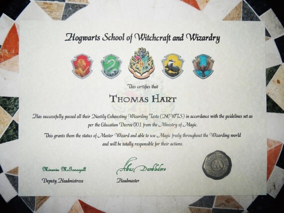 Items similar to Magical Personalised Harry Potter style Hogwarts ...