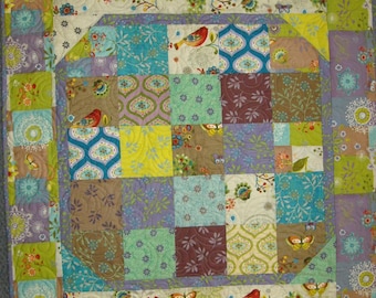 BOHEMIAN CHIC BABY Quilt Kit, Baby Charms Pattern, With Binding & Backing, Baby Quilt Kit, Clothworks Bohemian Chic Collection, Hippy Quilt