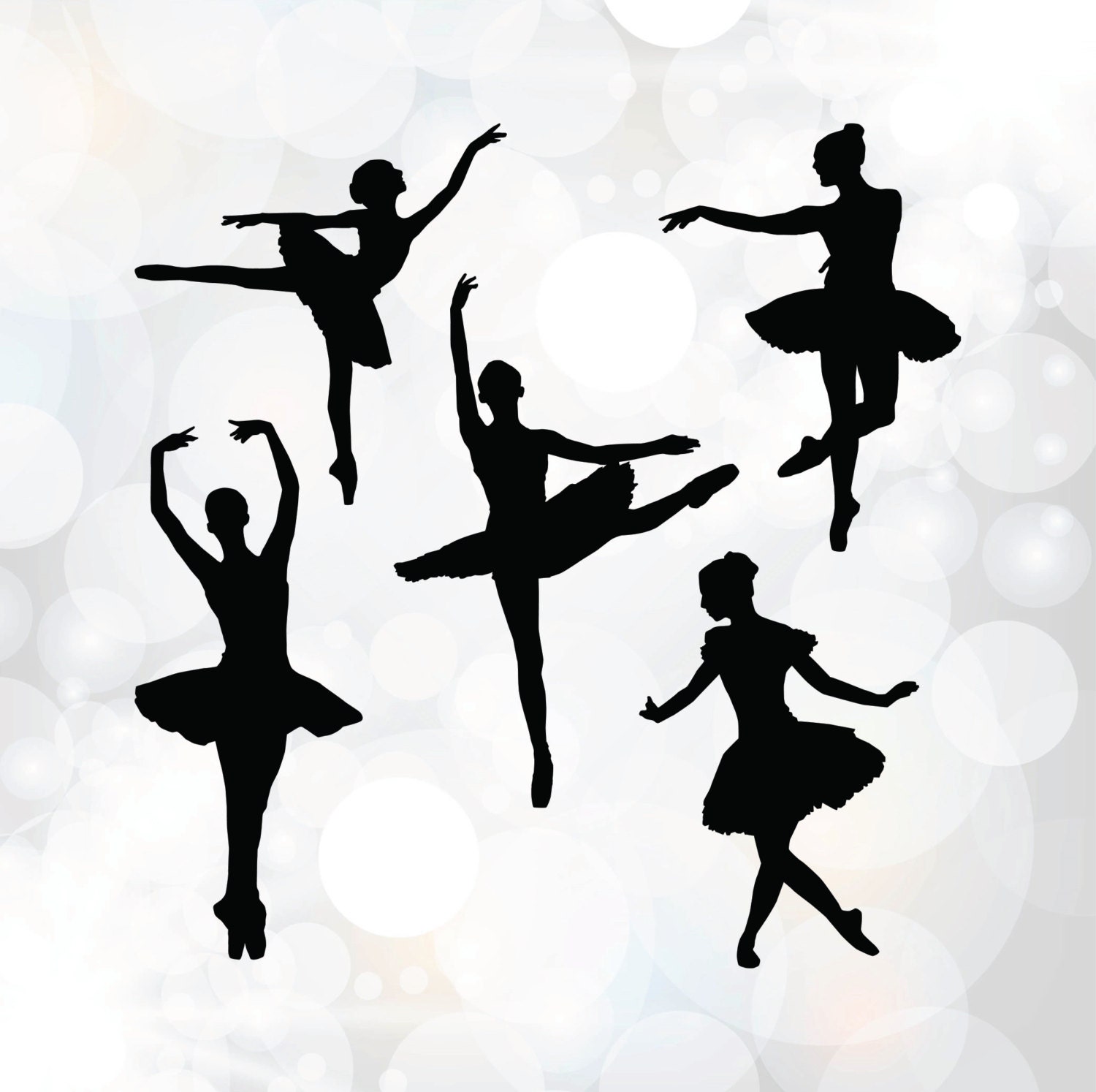 Ballerina SVG ballet dancer silhouette SVG files by Linescut