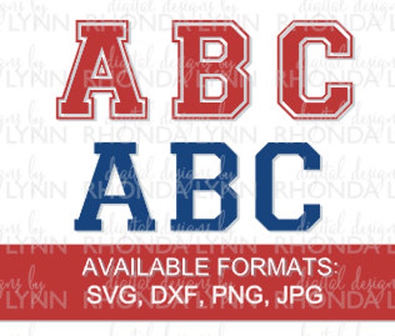 Download SALE Varsity Font SVG Cut File Varsity Font dxf png jpg