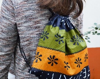 Zaino Hippie Nepal Artigianale In Canapa E Cotone - Multicolore Unico, Taglia L