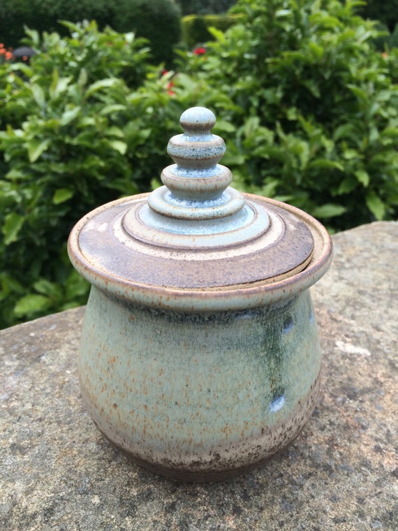 Small Vase with Lid Handmade Ceramic Jar with Lid by AlfarCeramics