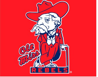 Items similar to Ole Miss Colonel Rebel Hand Painted Window on Etsy