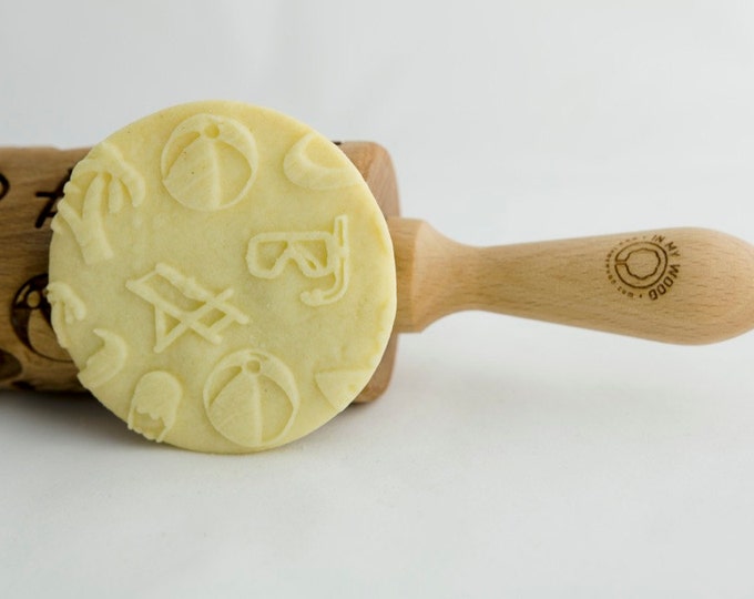 SUMMER HOLIDAYS rolling pin, embossing rolling pin, engraved rolling pin for a gift, gift ideas, gifts, unique, autumn, wedding