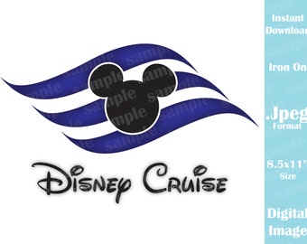 Disney Cruise Minnie OR Mickey Ears Printable Iron On Transfer