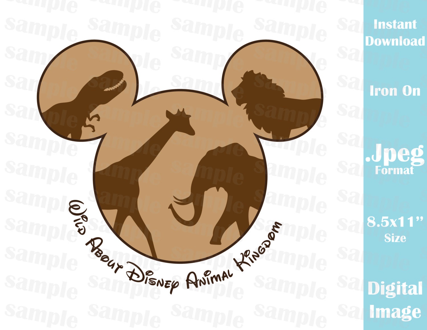 Download INSTANT DOWNLOAD DIY Mickey Mouse Animal Kingdom Disney
