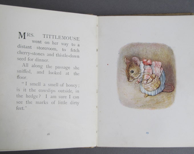 Beatrix Potter - The tale of Mrs Tittlemouse - Book 11 - Childrens bedtime story, short animal stories, small hardcover book, Kids library