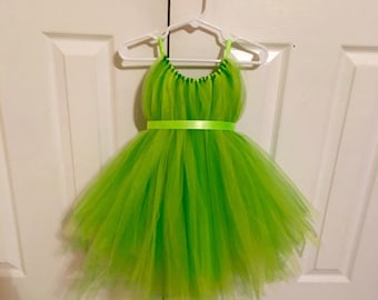 Tinker Bell Tulle Costume - Fairy Dress - Green Tulle Dress