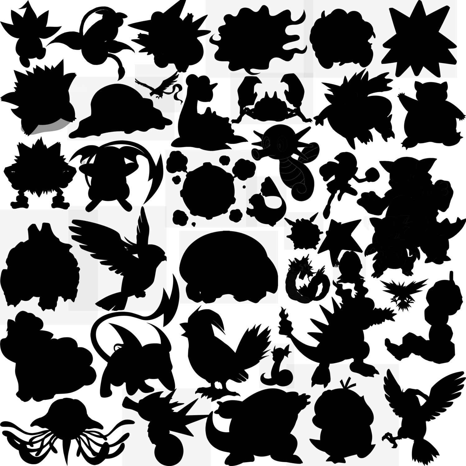 510 First Generation Pokemon Clipart And Silhouette Pokemon