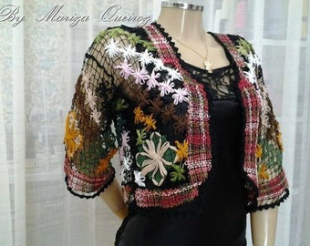 Filet lace sweater
