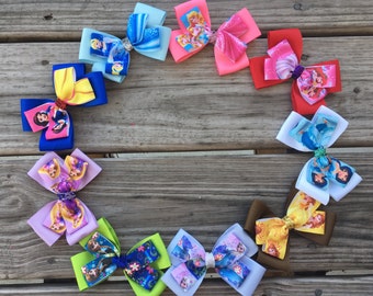 Disney Princess Bows / Set of 9 / Princess Bows / Disney Bows