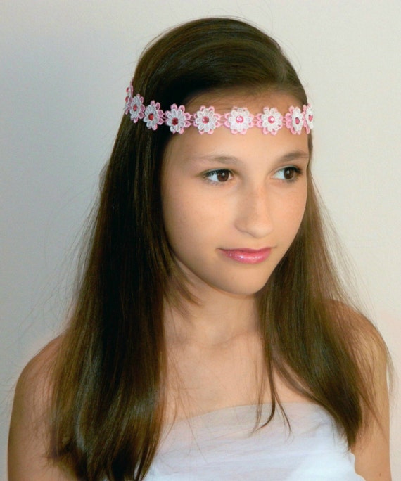Items similar to Flower Girl Headband Headbands For Women and Teens