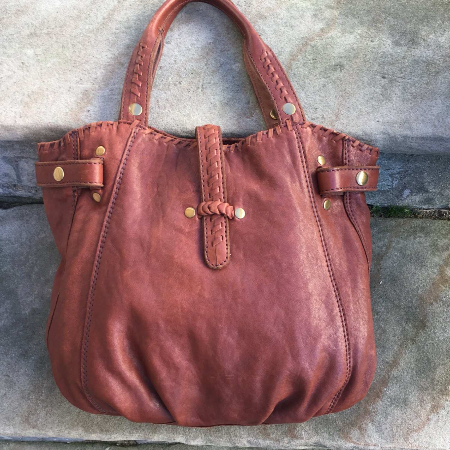 Lucky brand bag purse Italian Lamb leather by LastingLeatherware