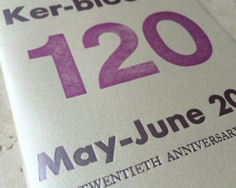 Kerbloom letterpress zine anniversary issue