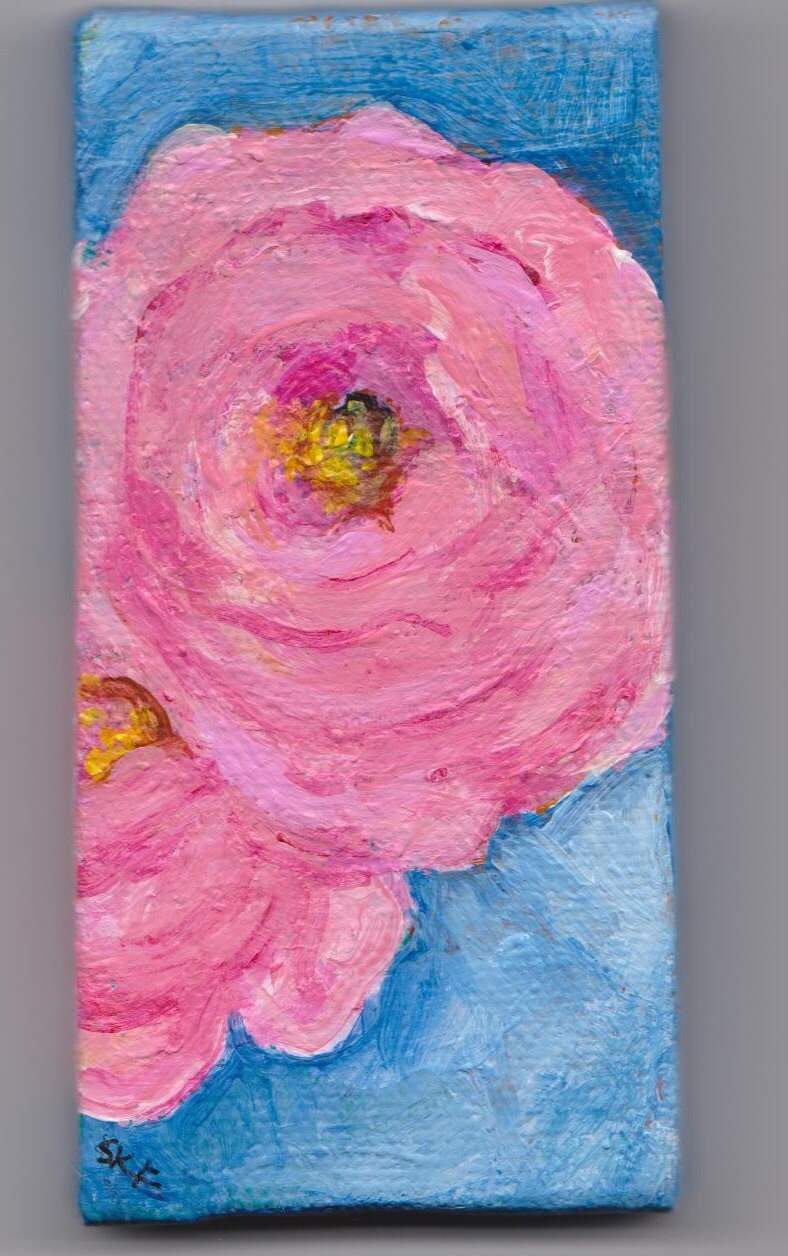 Roses mini canvas pink roses mini canvas art by SharonFosterArt