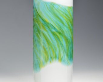 Watercolor Series Hand Blown Art Glass Vase Handmade vases by Rebecca Zhukov