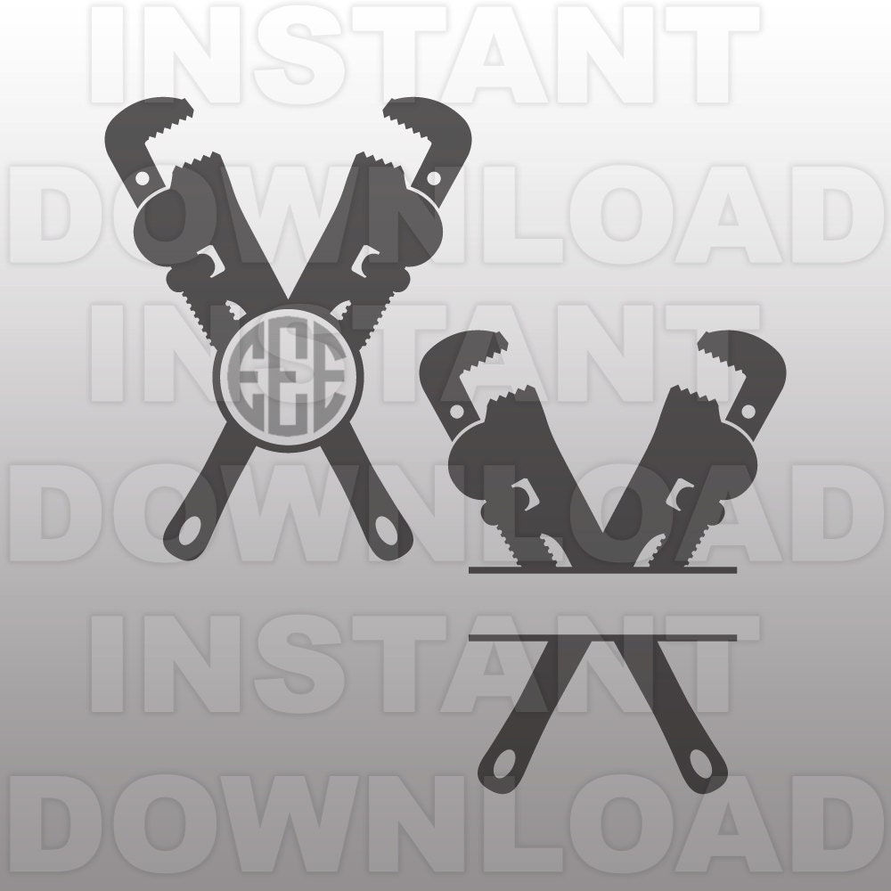 Pipefitter Monogram SVG FilePipefitter SVG FileWrench SVG