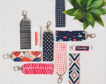 50+ Designs Lip Balm Keychain Holder - Chapstick, Lip Gloss Carrier, Multicolor, Unisex