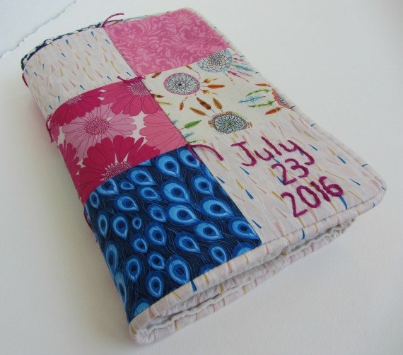 Personalized Baby Girl Blanket Hand Embroidered with Custom