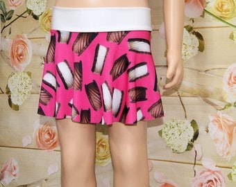 Ice Cream Sandwich Neon Pink Circle Twirl Skirt adult Medium - MTCoffinz - Ready to Ship