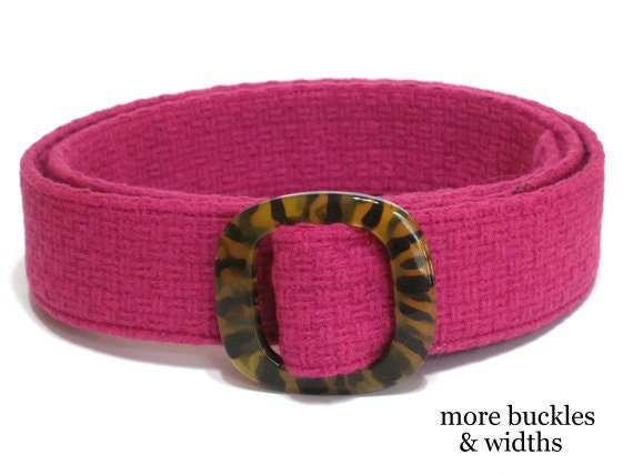 pink fabric belt