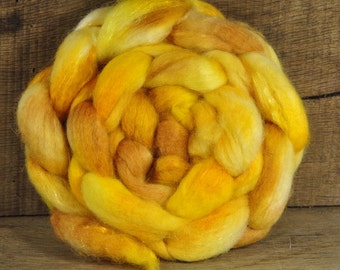 BFL Wool / Sparkly Nylon Top - 'Butterscotch'