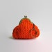 Orange, Kiss Lock, Small Coin Purse, Key Chain, Money Holder, Change Purse, Coin Purse, Gifts Under 20, Ready to Ship, Knitted Pouch