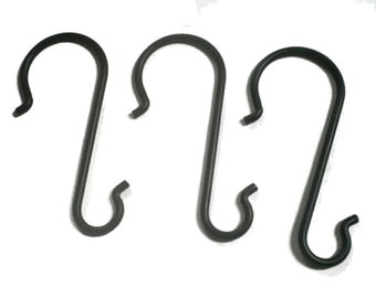 Wrought Iron Ladder Hooks-set of 3- for your crafting needs, craft room or show display --handmade in the USA