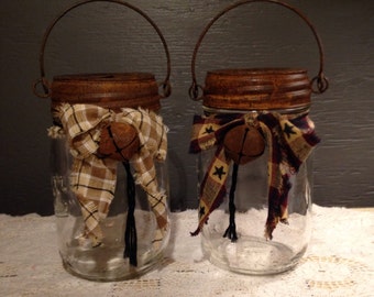 Primitive Jar Candle Holder
