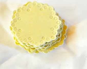 Lemon Yellow Doily Envelope Seals | Paper Doily Stickers | Baby Shower | Gender Neutral Invitation Seals | Lemon Yellow Doily Embellishments