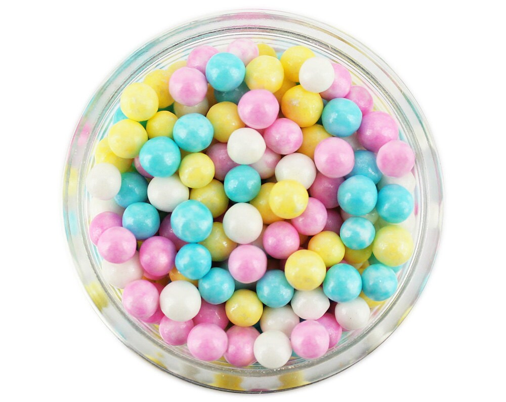 Pearly Spring Mix Sugar Pearls edible shimmer pretty pastel