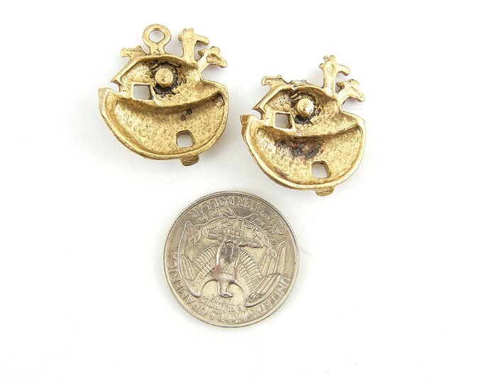 Set of 2 Ark Charms Gold-tone Pewter