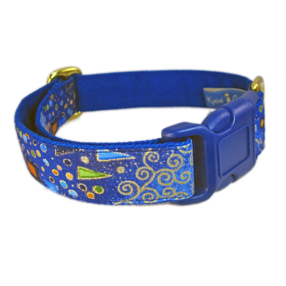 Blue Dog Collar Fancy Dog Collar Custom Collar for Dogs