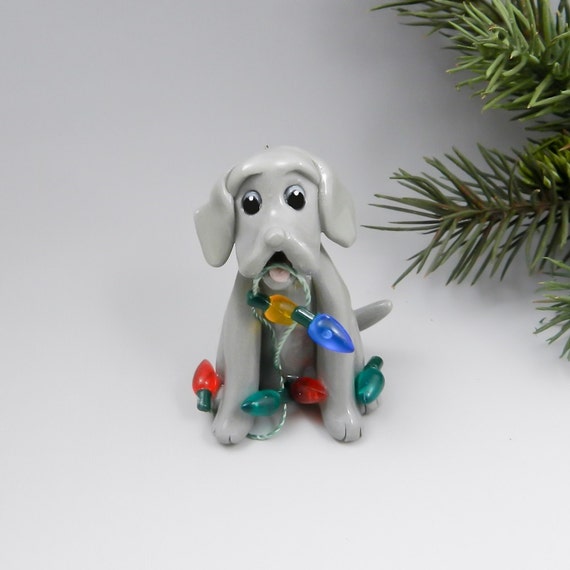 weimaraner christmas ornament figurine lights handmade weimaraner christmas ornament figurine lights handmade