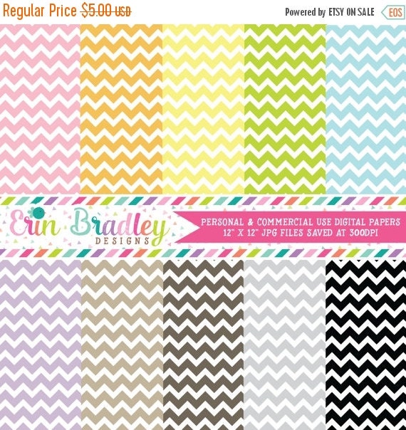 60 OFF SALE Digital Scrapbook Papers by ErinBradleyDesigns