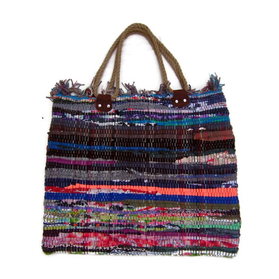 bluemoon - Beach Boho Bag. Large Tote Bag. Boho Chic Style Kilim Bag ...