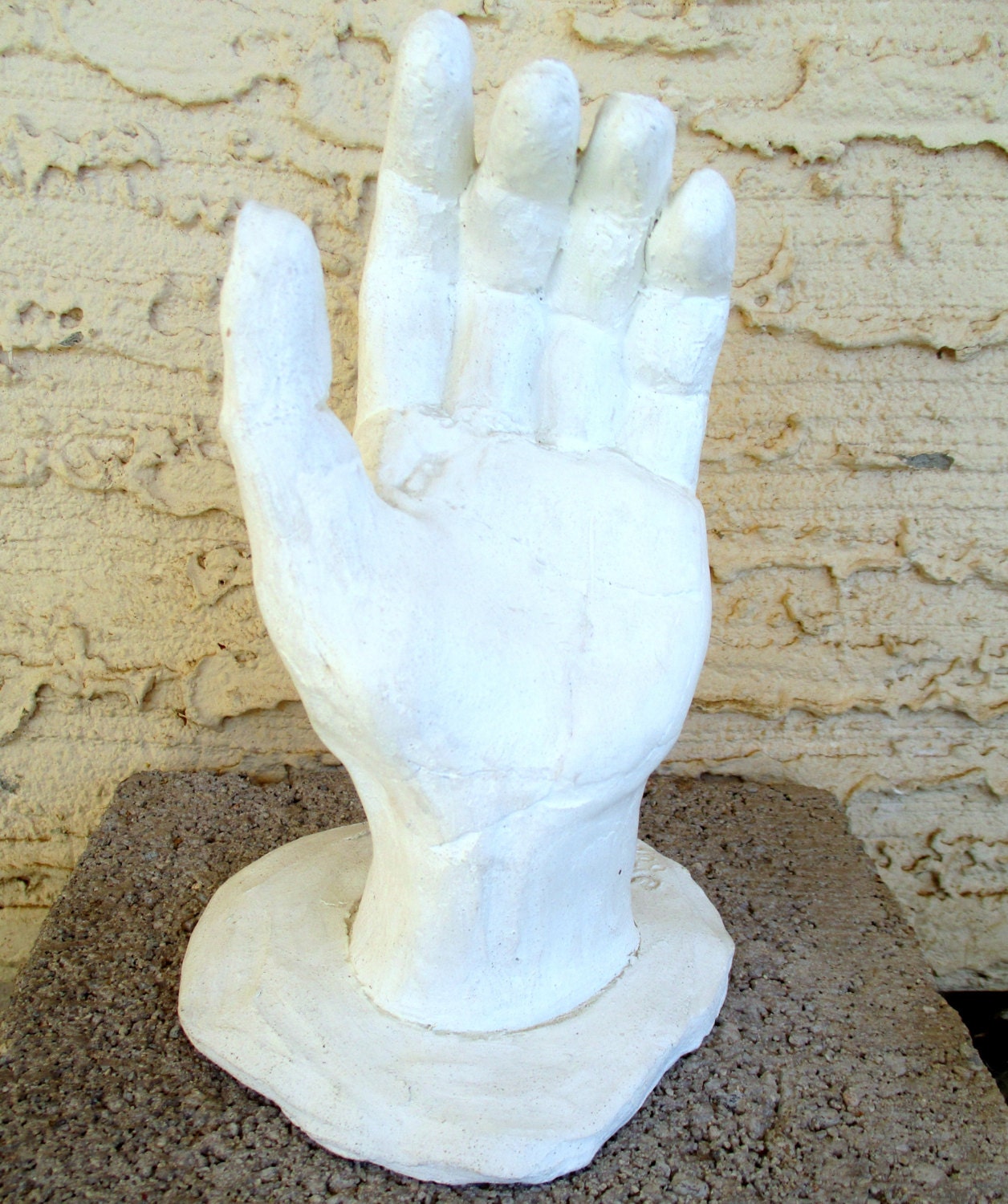 Vintage Ceramic Hand Sculpture Body Part White Art Pottery