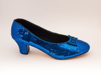 sequin blue heels